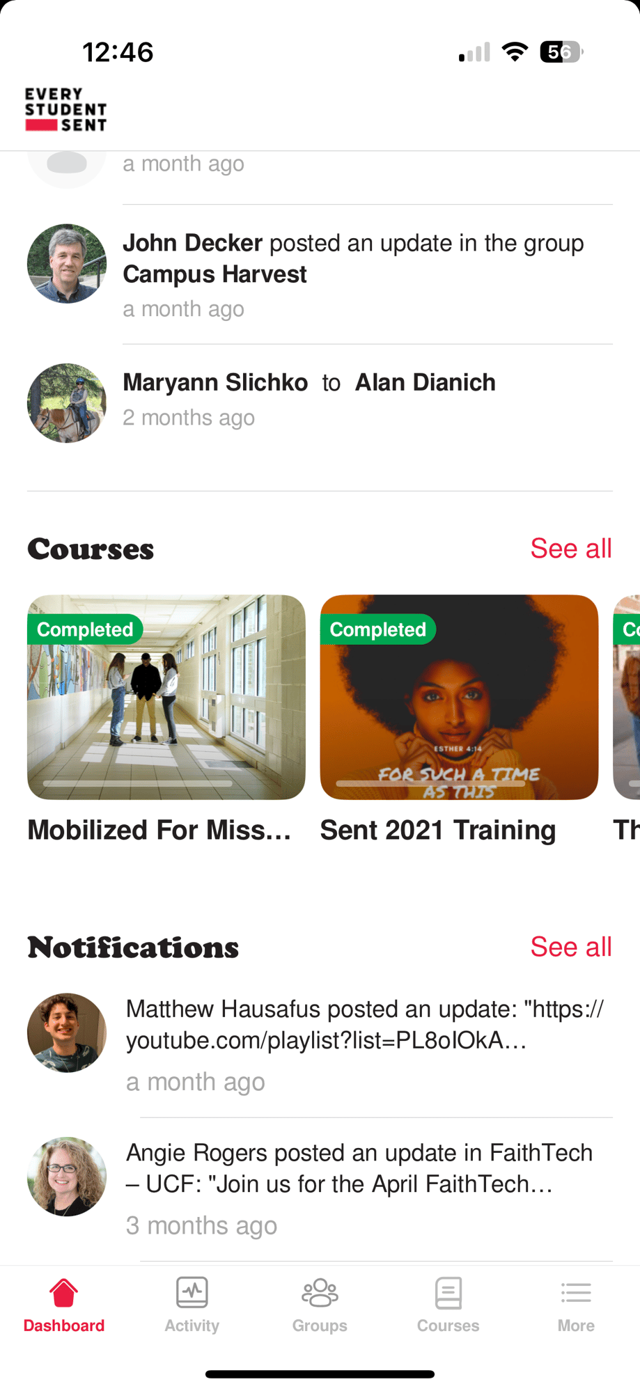 App Courses on Dashborad App Courses on Dashborad