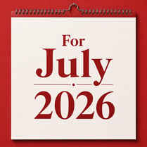 July 2026 calendar image