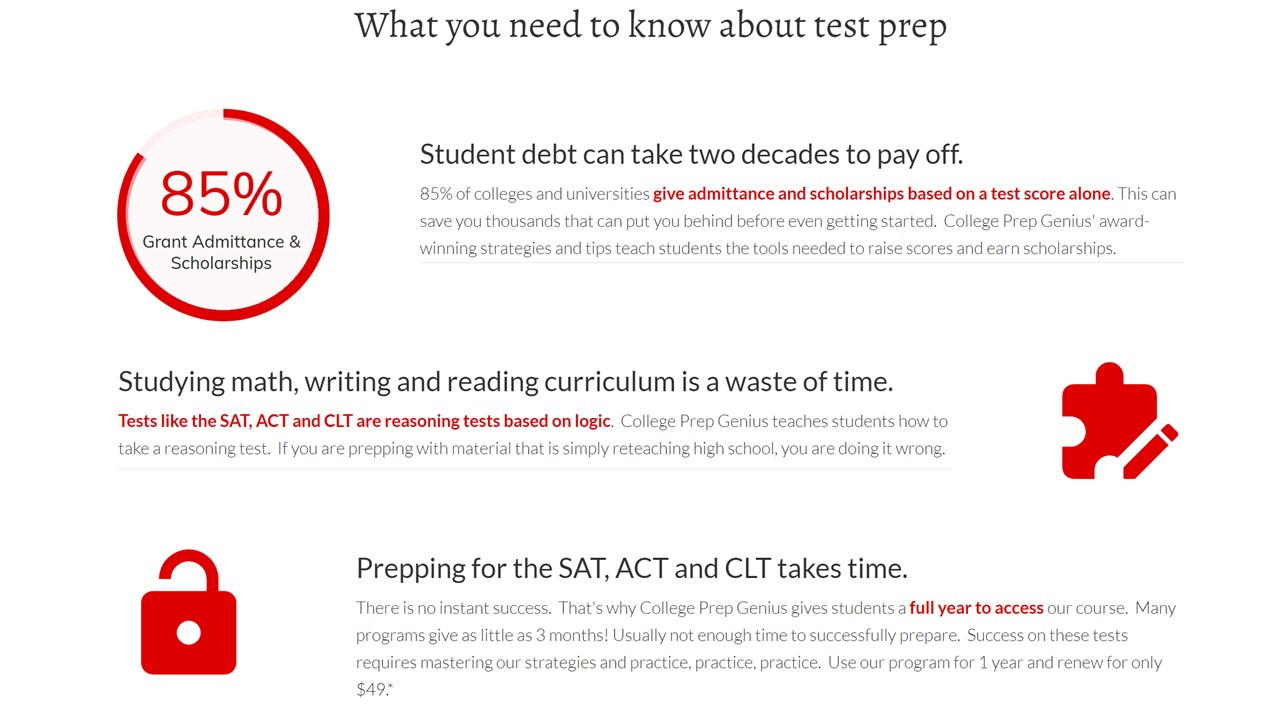 College Prep Genius 85%